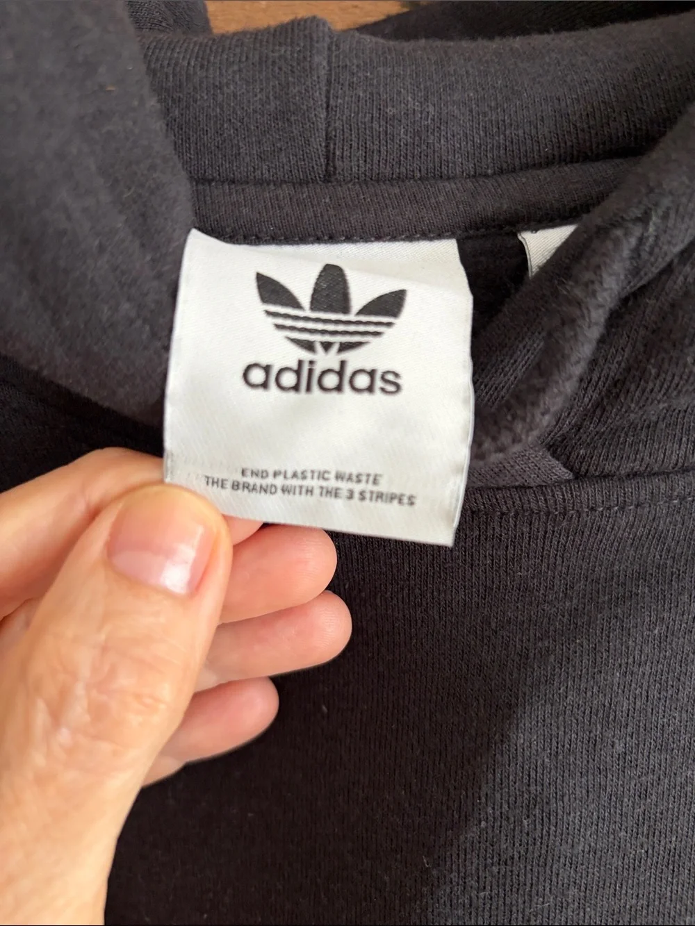 adidas OG Peace Sign Mens Black Hoodie